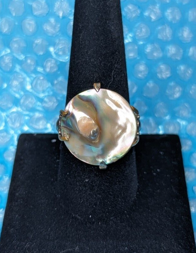 Vintage Blister Pearl Ring / Size 9.5