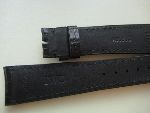 GENUINE IWC PORTOFINO WATCH 20 mm STRAP BAND BLACK REPTILE LEATHER IWA05903 - Picture 11 of 17
