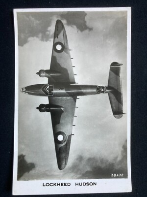 Lockheed Hudson Royal Air Force Bomber Echt Foto Vintage Flugzeug Postkarte A22