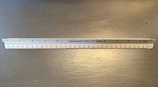 Vintage Staedtler-Mars 987 19-34 Engineer Triangle Drafting Ruler 12" Germany