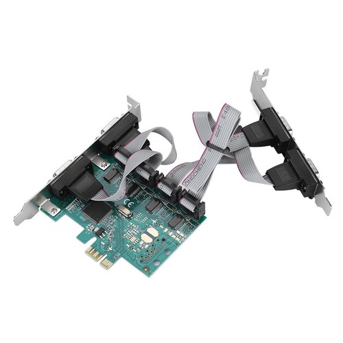 PCIe Adapter 4-port RS232 Serial Port Card 4 Independent 9-pin Serial Standard - Photo 9/12