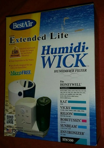 BestAir Humidifier Filter HW500 Extended Life Wick Filter Honeywell Sunbeam 2pac - Picture 6 of 8