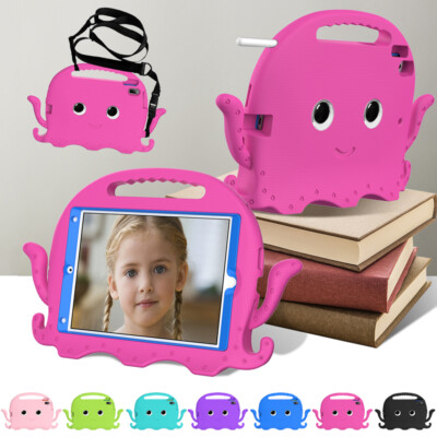 Waterproof Frame Kids Case For iPad A16/10/9/8/7/6/5th Gen Mini Air 4 5 w Strap