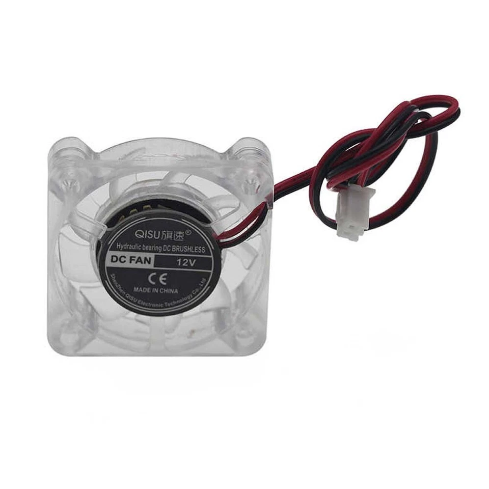 4010 Kühlventilator Mini Transparent Ventilator mit LED Licht Blau DC 5V 12V 24V - Bild 4 von 4