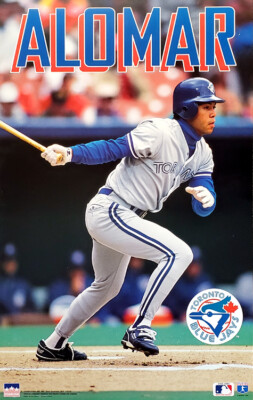 Roberto Alomar LINE DRIVE Toronto Blue Jays 1994 MLB Starline Action POSTER