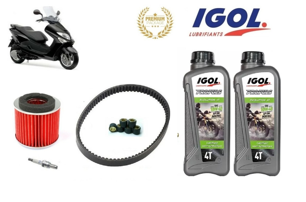 Kit Entretien révision Courroie filtre Galet Bougie Huile YAMAHA