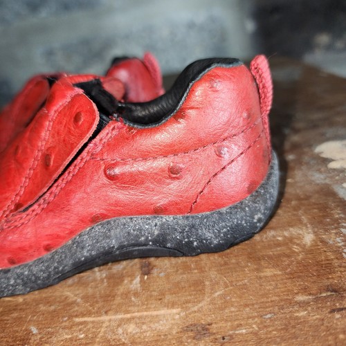 ROPER infant toddler sz 6 red leather moc ostrich shoes boy girl - Picture 4 of 5
