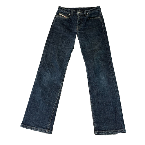 Diesel Womens Jeans Regular Straight Stretch Dark Blue Wash Y2K Skint W27 L29