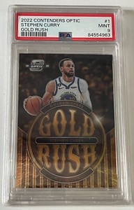 2022 Panini Contenders Optic Gold Rush Stephen Curry PSA 9 Golden State Warriors