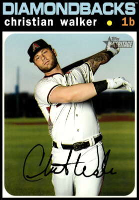 Christian Walker 2020 Topps Heritage 5x7 #488 6/49 Diamondbacks