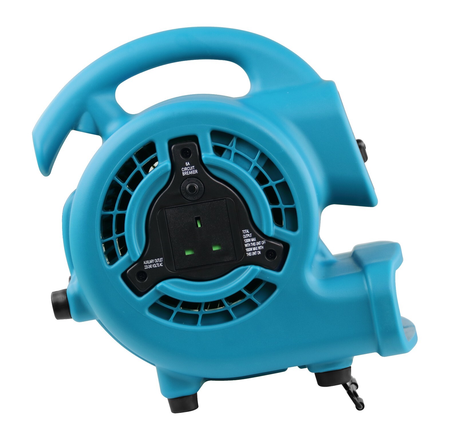 XPOWER P-80A Blue With Power Outlets Portable Mini Mighty Air Mover Carpet Dryer