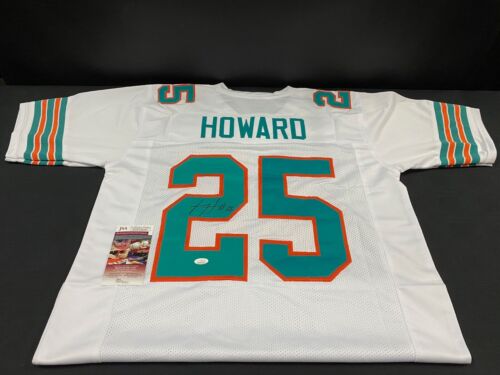 XAVIEN HOWARD MIAMI DOLPHINS SIGNED CUSTOM THROWBACK JERSEY JSA WITNESS COA - Picture 1 of 3