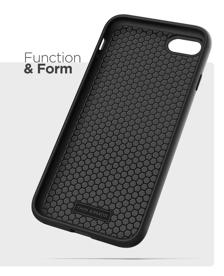 iPhone SE 皮带夹保护壳 2022 / 2020 超薄握把保护套 带皮套(黑色) — 第 3/4 张图片