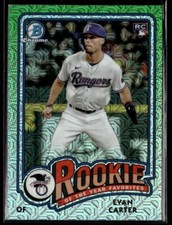 2024 Bowman #ROY-12 Evan Carter Rookie Of The Year Favorites Mojo Refractor SJ