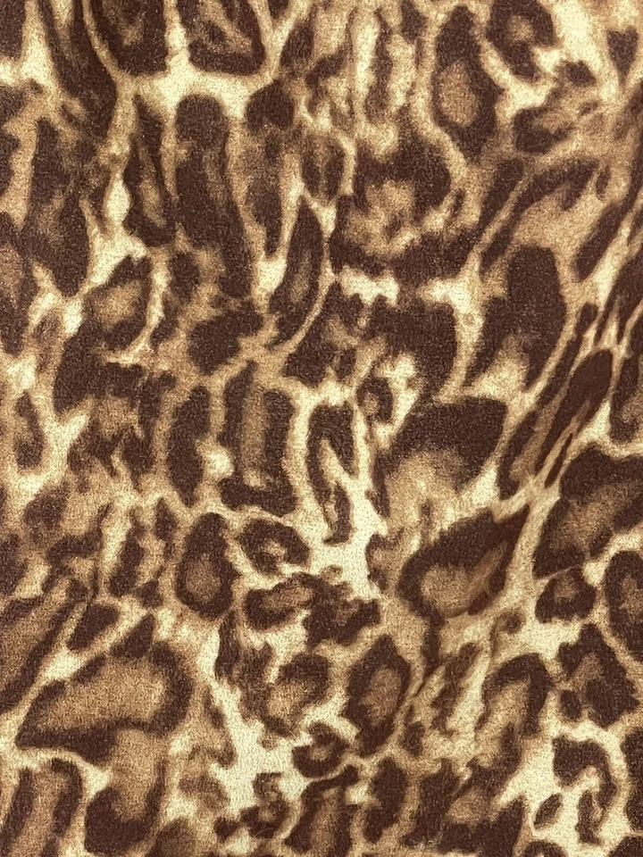 Chaqueta gabardina grande vintage Norton McNaughton imitación gamuza marrón estampado animal Foto 4 de 4