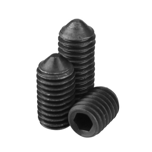 M2.5 - M12 Gewindestifte Spitze 12.9 Innensechskant Madenschrauben Schwarz Stahl - Picture 3 of 7
