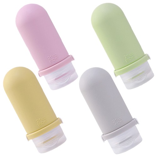 4 Pcs Leak-proof Silicone Bottle Small Travel Containers Shampoo - Picture 2 of 12