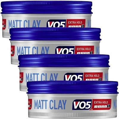 V05 4 x VO5 Extreme Style Matt Clay Extra Hold For Sculpted Texture And Choppy Matt