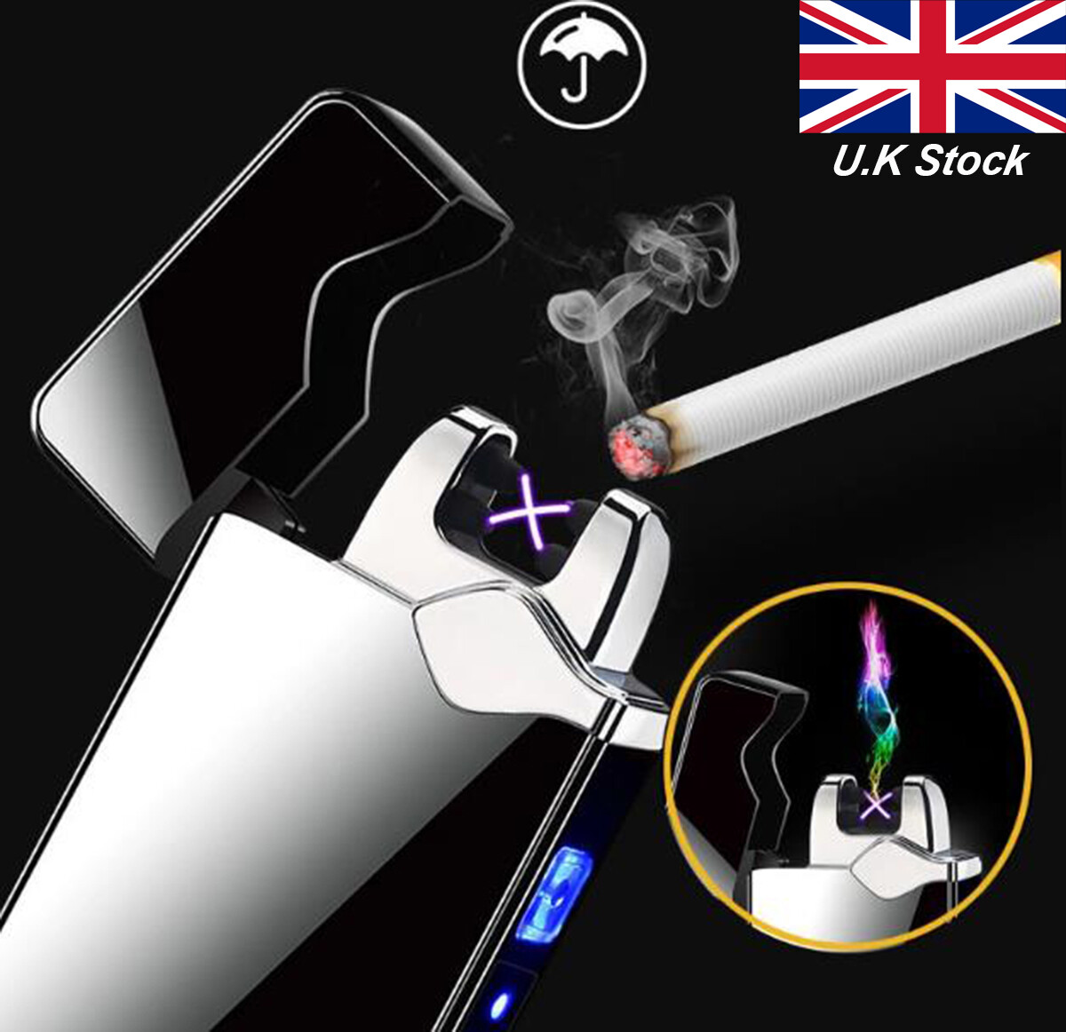 Electronic Lighter for Cigarette USB Rechargeable Electric Lighter with  Gift Box