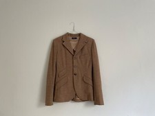 Polo Ralph Lauren Light Brown Herringbone Wool Blend Hacking Jacket Uk 8 £549.00