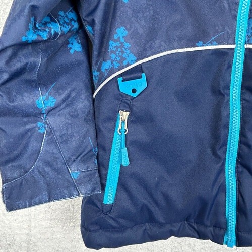 XMTN Winter Jacket Kids 5 Blue Removable Hood Insulated Ski Snowboard Fleece - Picture 4 of 18