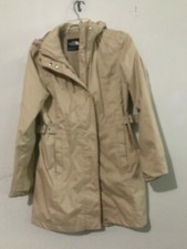 The North Face Petite Size Sp Trench Beige Coat Jacket Hooded Women Style#cfv9