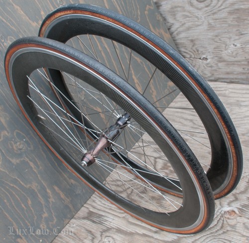 Vintage 1st Gen Hed. Jet Road Bike WHEELS Carbon Fiber Alloy Aero Bicycle +Tires - Picture 20 of 20