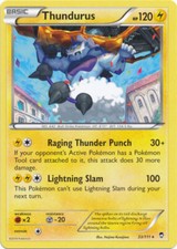 Thundurus - 33/111 - Rare x1 - Lightly Played - XY Furious Fists