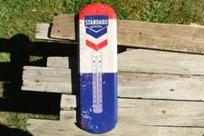 Standard Oil Co. Thermometer Tin Metal Sign -  SOCONY - Chevron - Gas Station