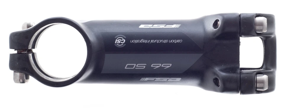 Haste de bicicleta de estrada liga de carbono FSA OS-99 CSI 31,8 x 90mm +/-6º cascalho preto MTB - Imagem 4 de 4