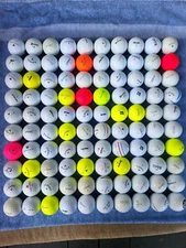 100 Used Golf Balls ⛳️ Callaway TaylorMade Titleist Pinn Top Flite Vice And More