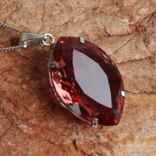 62 Ct Lab Created Color-Changing Marquise Shape Alexandrite 925 Silver Pendant - 第 1/11 張圖片