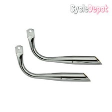 Muffier Obique senza fori cromati Cruiser Chopper bici lowrider 