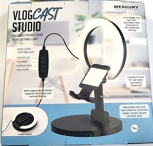Merkury Vlog Cast Studio Kit Fernbedienung - und LED Ring Licht Vlogger - Bild 2 von 2