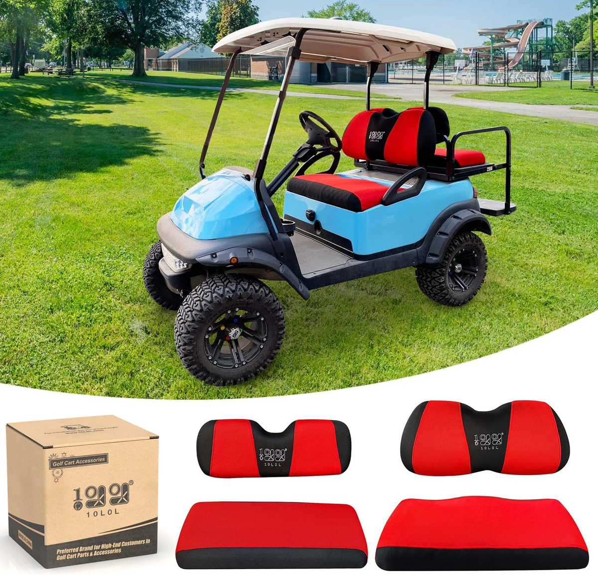 Golf Cart Front and Rear Seat Cover Set for Club Car Precedent