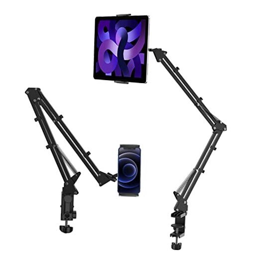 T2 Adjustable Tablet Holder for Desk, Carbon Steel Tablet Phone Stand for