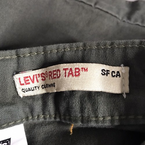 Vintage 00s Red Tab Levis Shorts 3 26W Green Grunge Skater Chinos Outdoor Gorp - Picture 3 of 13
