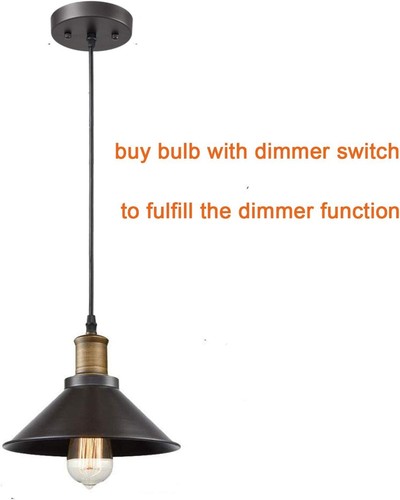 Industrial Mini Oil Rubbed Bronze Pendant Light With Umbrella Shade 3 Pack - Picture 7 of 7