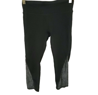 Fabletics Capri Pants Women's Size XS Black Gray Yoga Leggings