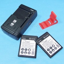 New 2x 1520mAh Rechargeable Battery External Charger for Alcatel SmartFlip 4052C