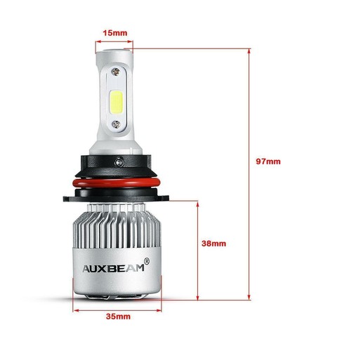AUXBEAM COB LED Headlight Bulb for Dodge Ram 1500 2500 3500 2002-2005 Hi Lo Beam - Picture 3 of 12