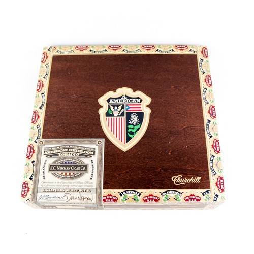 Caja de cigarros de madera vacía The American Churchill 8,5" x 8" x 1,75" - Imagen 10 de 12