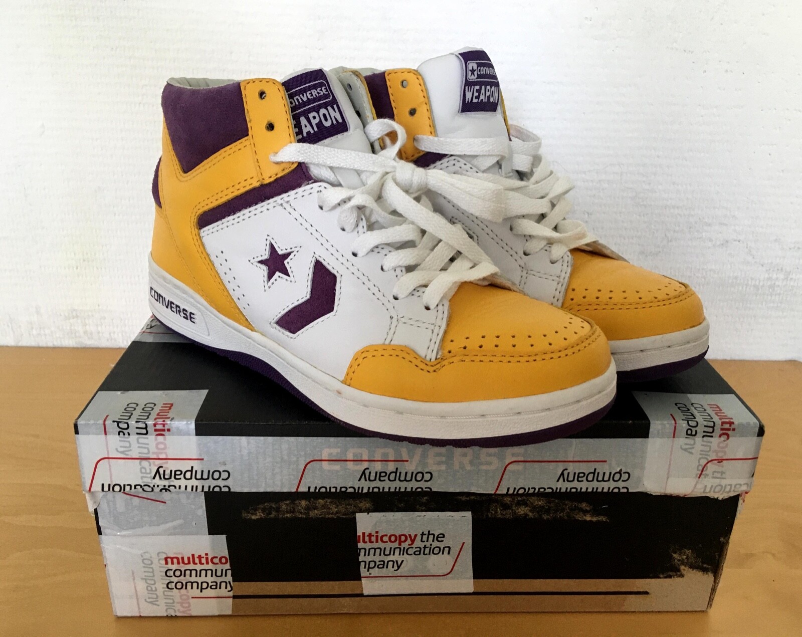 Weapon NBA LAKERS Magic Johnson '86 shoes 7.5 M / 40.5 eBay