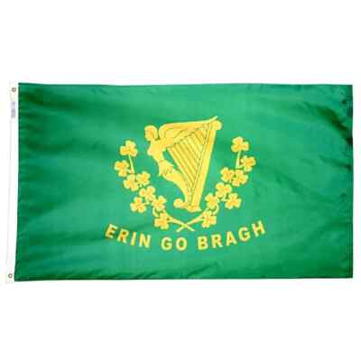 Annin Nyl-Glo Nylon Erin Go Bragh Flag - 2' X 3' St Patricks Day
