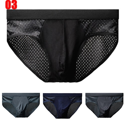 Men Mesh Briefs Bulge Pouch Sexy Panties Low-Waist Ultra-Thin Underwear Thong 20 - Picture 4 of 60
