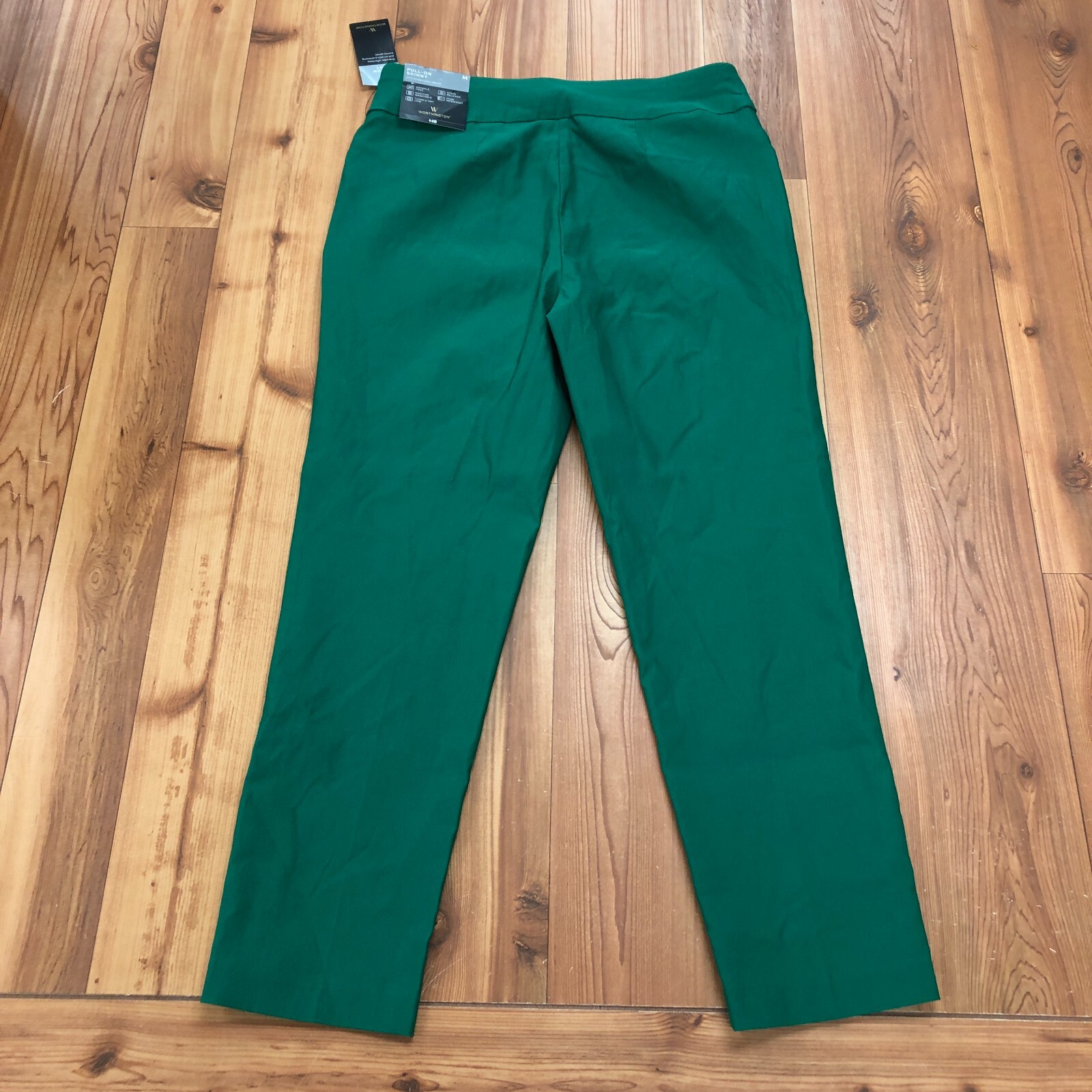 New Worthington Green PullOn Skinny Elastic Pocket Legging Pants Women