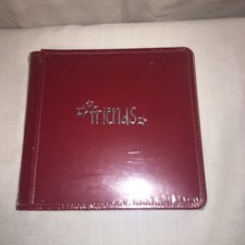 New Creative Memories Red Friends Foil Album Picfolio Leather Sealed O