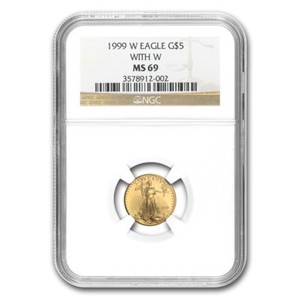 Details About 1999 W 110 Oz Gold American Eagle Ms 69 Ngc W Variety Sku 7450