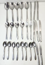 Pfaltzgraff Frosted Satin Flatware Kitchen Utensils 27 Piece Bundle Lot