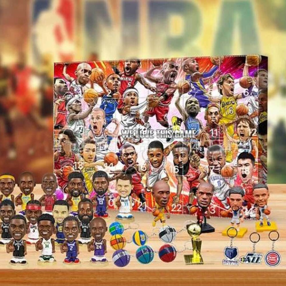 NBA 2024 Christmas Countdown Advent Calendar 24 Days Figure Blind Box
